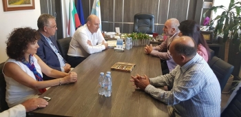 Среща на ДГ Митко Минев с Ротари клуб Поморие и с кмета на града Иван Алексиев, 17 юли 2019 г