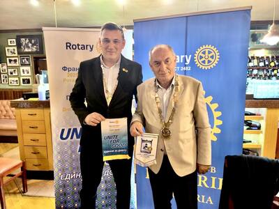 Официално посещение на Дистрикт Гуверньора Пламен Цветков в Ротари клуб Поморие